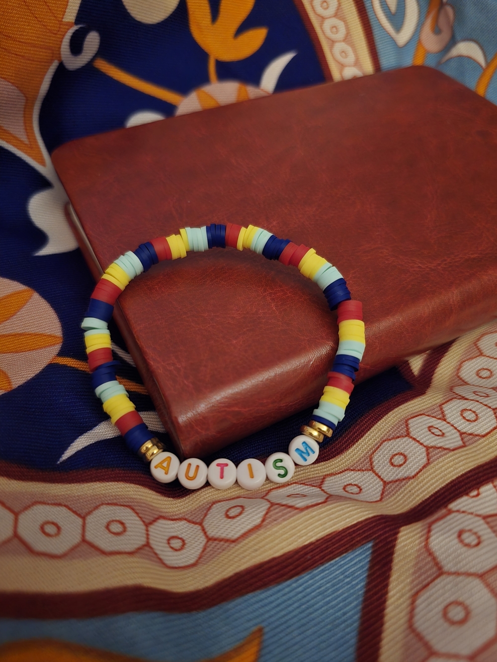 Autism Awareness Rainbow Beaded Bracelet